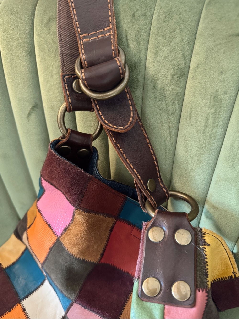 Lucky Brand Patchwork Multicolor Bag - Picture 7 of 9